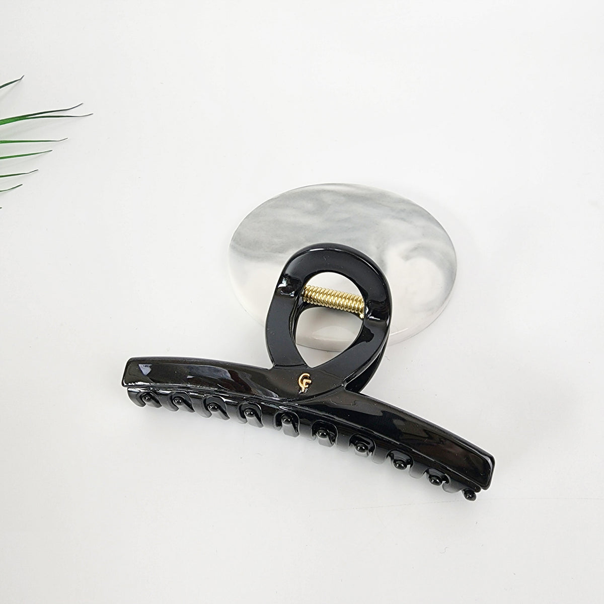 Twist Bar Large Hair Claw Clip 4.7 in – 13 Pure All Black