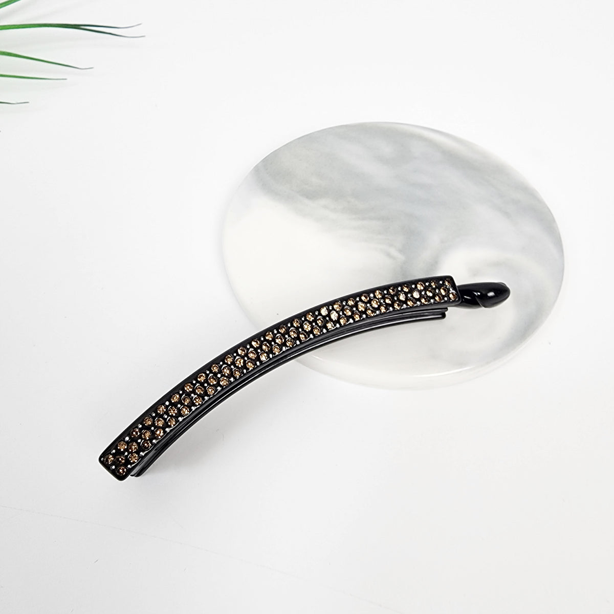 Slim Small Banana Clip 3.9 in – 7 Champagne Gold