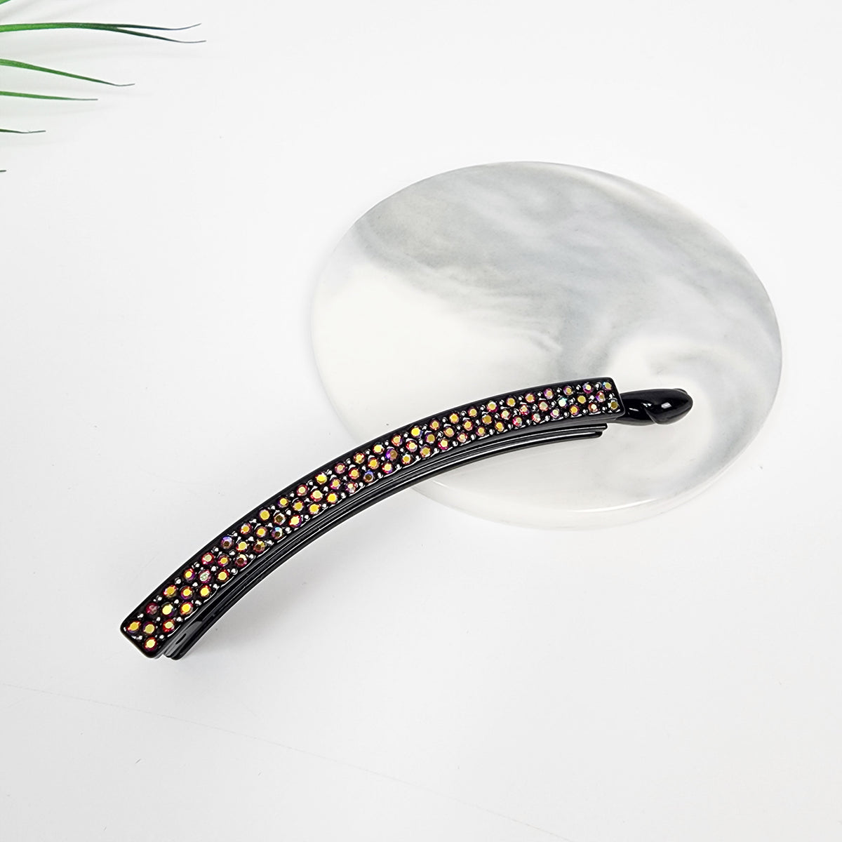 Slim Small Banana Clip 3.9 in – 6 Aurora Red