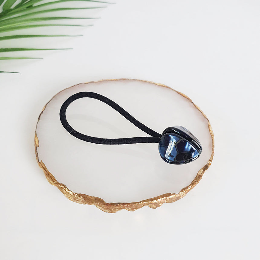 Tulip Hair Tie 0.8 in – 12 Black Navy