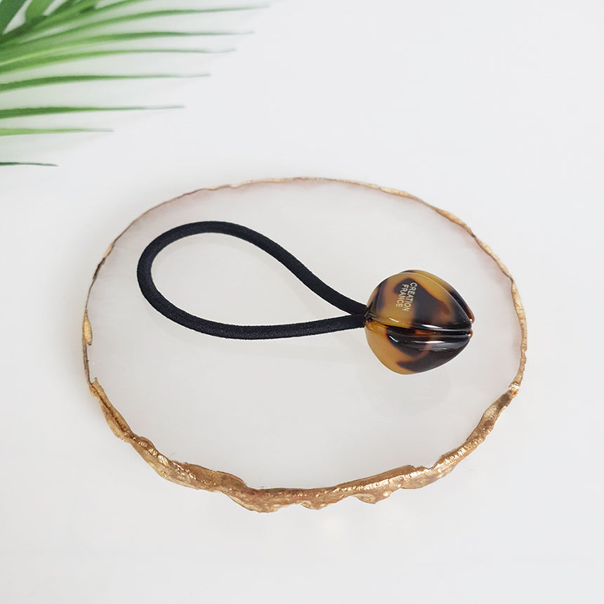 Tulip Hair Tie 0.8 in – 2 Leopard Brown