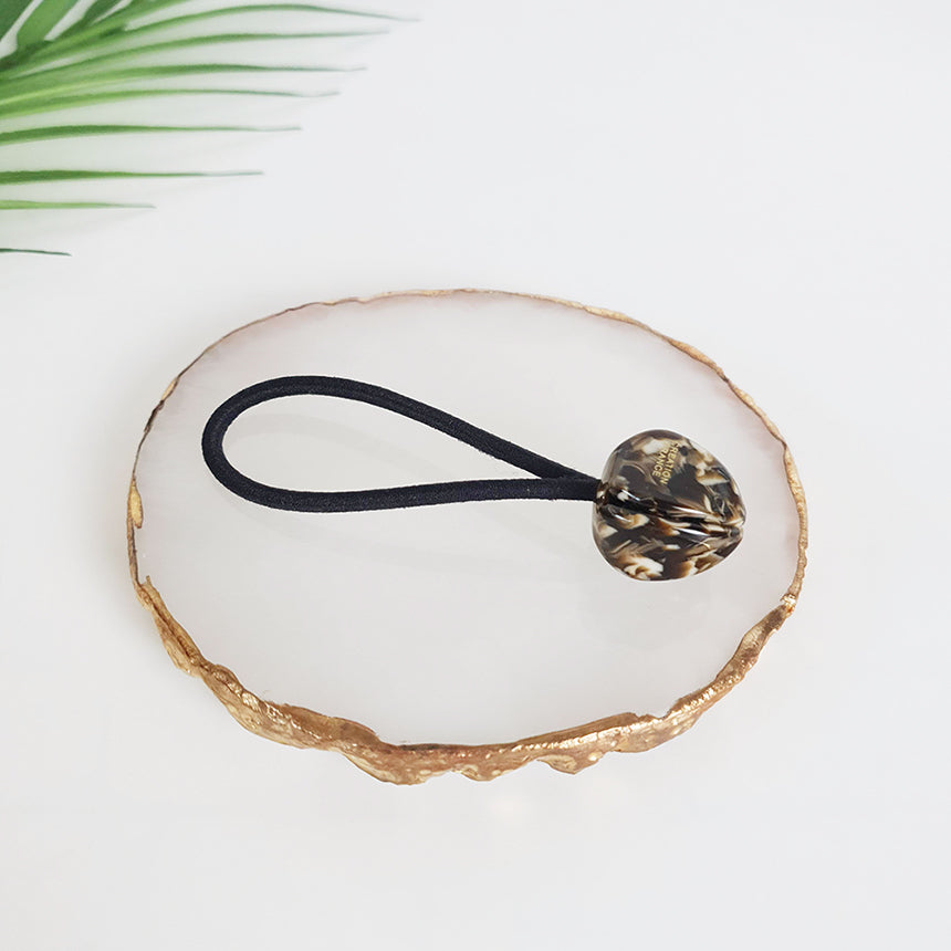 Tulip Hair Tie 0.8 in – 11 Marble Chocolate