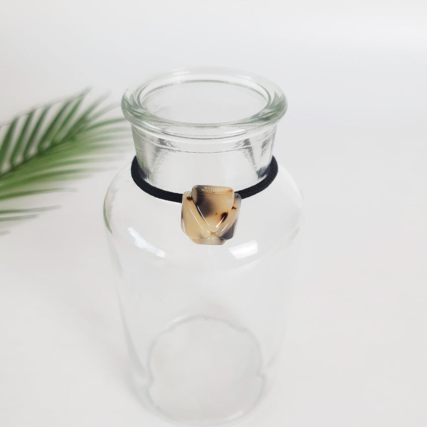 Tulip Hair Tie 0.8 in – Tortoise Shell Marble & Solid, French-style