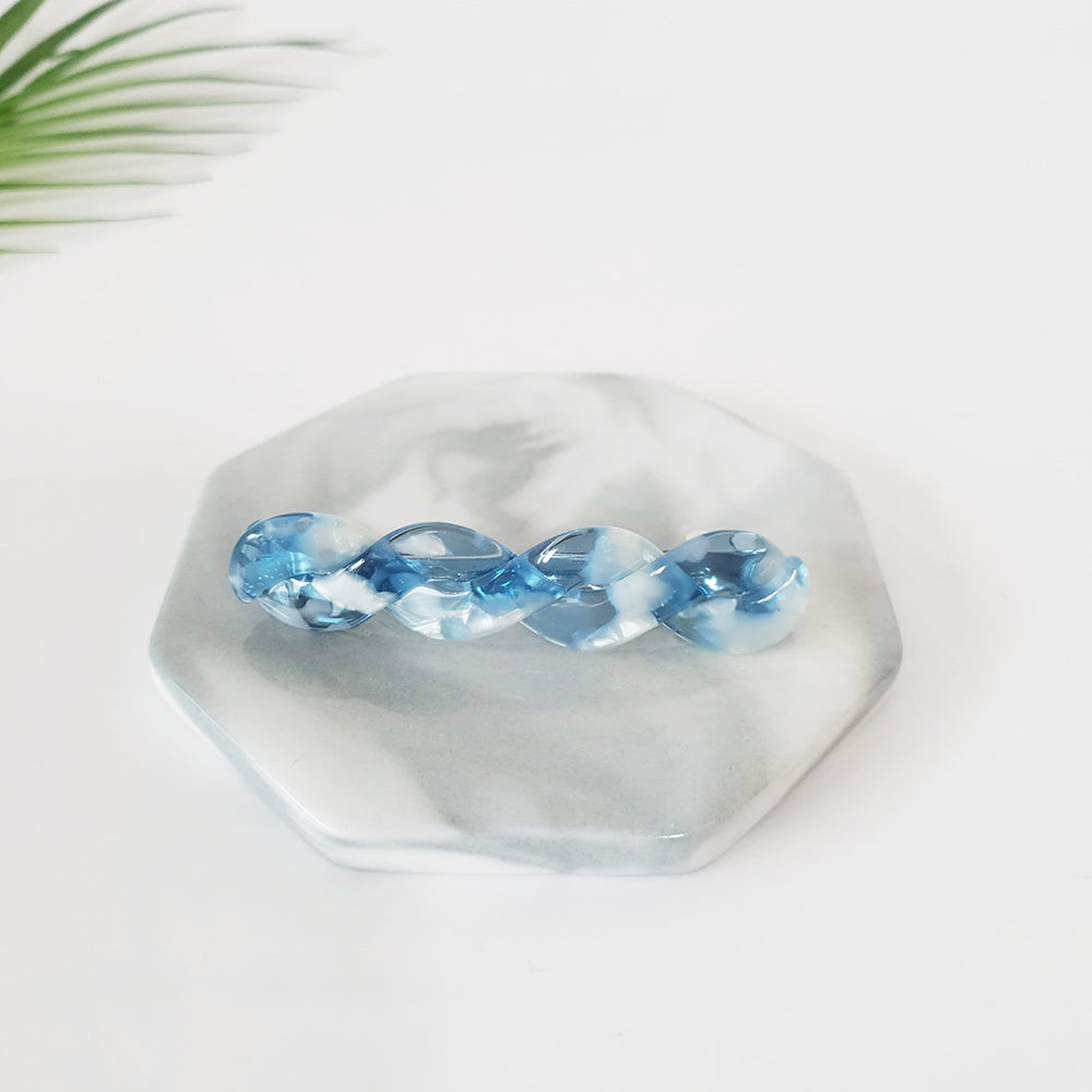 Twist Mini Hair Barrette 2.8 in – 5 Cloud Sky