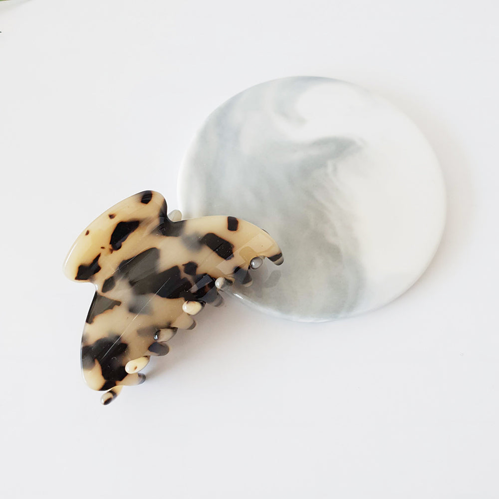 Half Moon Small Hair Claw Clip 2.8 in – Medium (2.8 in) / 1 Leopard Beige