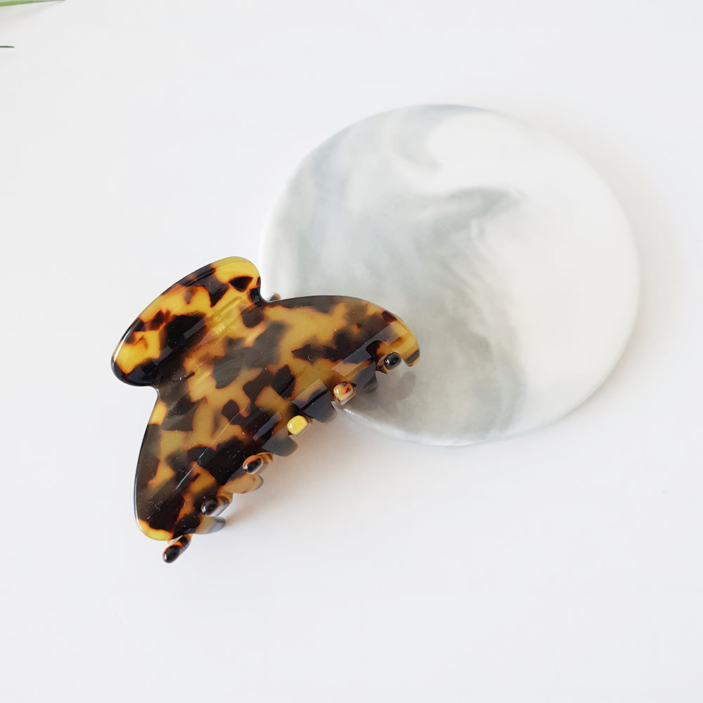 Half Moon Small Hair Claw Clip 2.8 in – Medium (2.8 in) / 2 Leopard Brown