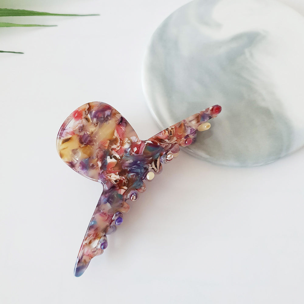 Elle Ribbon Medium Hair Claw Clip – 7 Art Deep Pink