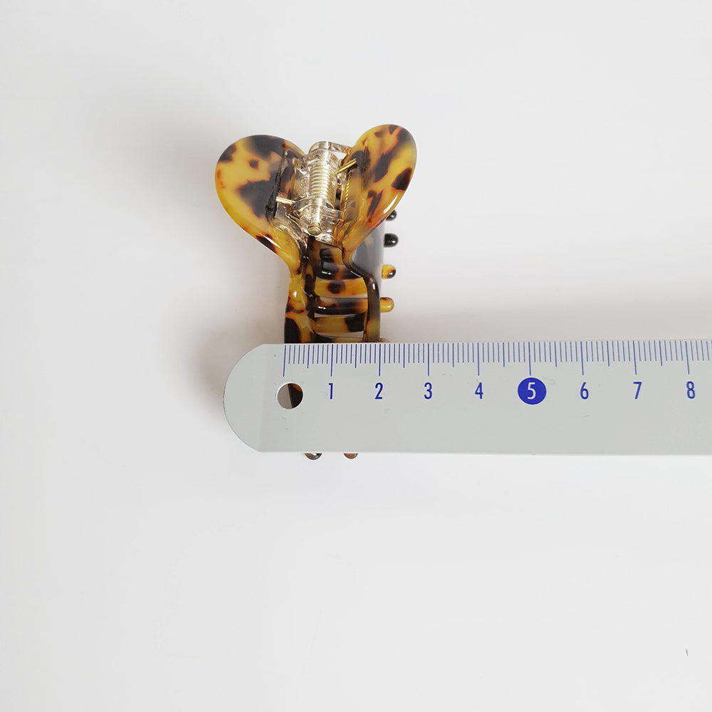 Elle Ribbon Medium Hair Claw Clip 3.7 in – Tortoise Shell, French-style