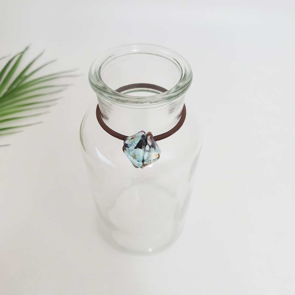 Tulip Hair Tie 0.8 in – Tortoise Shell Marble & Solid, French-style