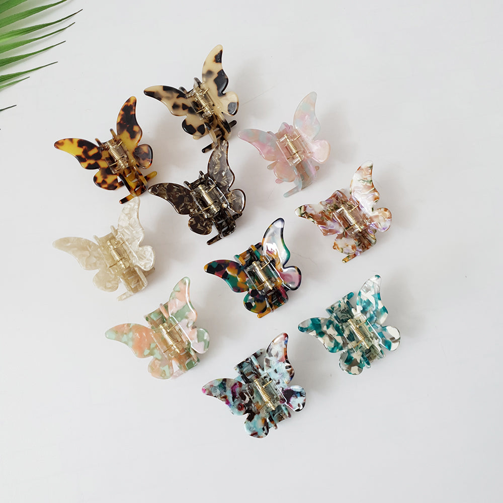 Butterfly Small Hair Claw Clip 2.6 in – Tortoise Shell, French-style
