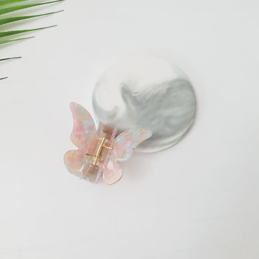 Butterfly Small Hair Claw Clip 2.6 in – 5 Pink Mint