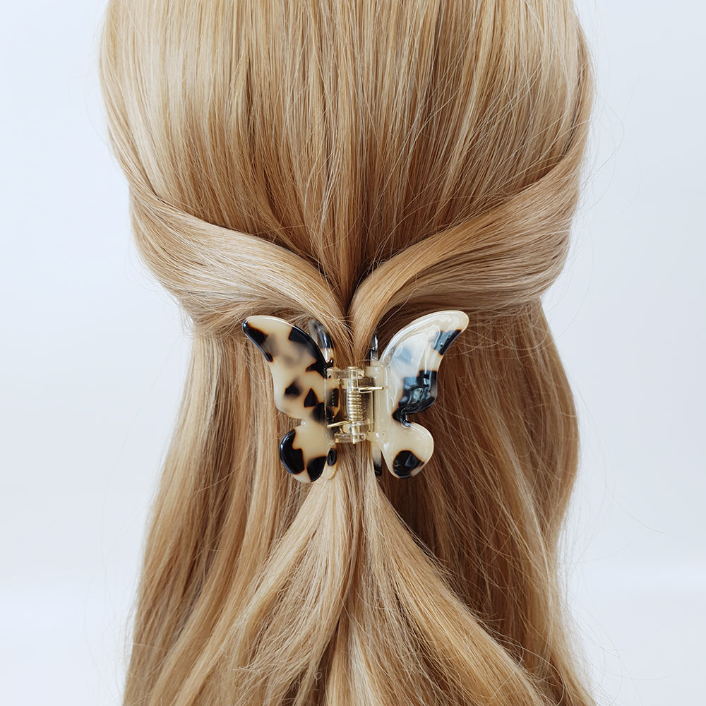 Butterfly Small Hair Claw Clip 2.6 in – Tortoise Shell, French-style