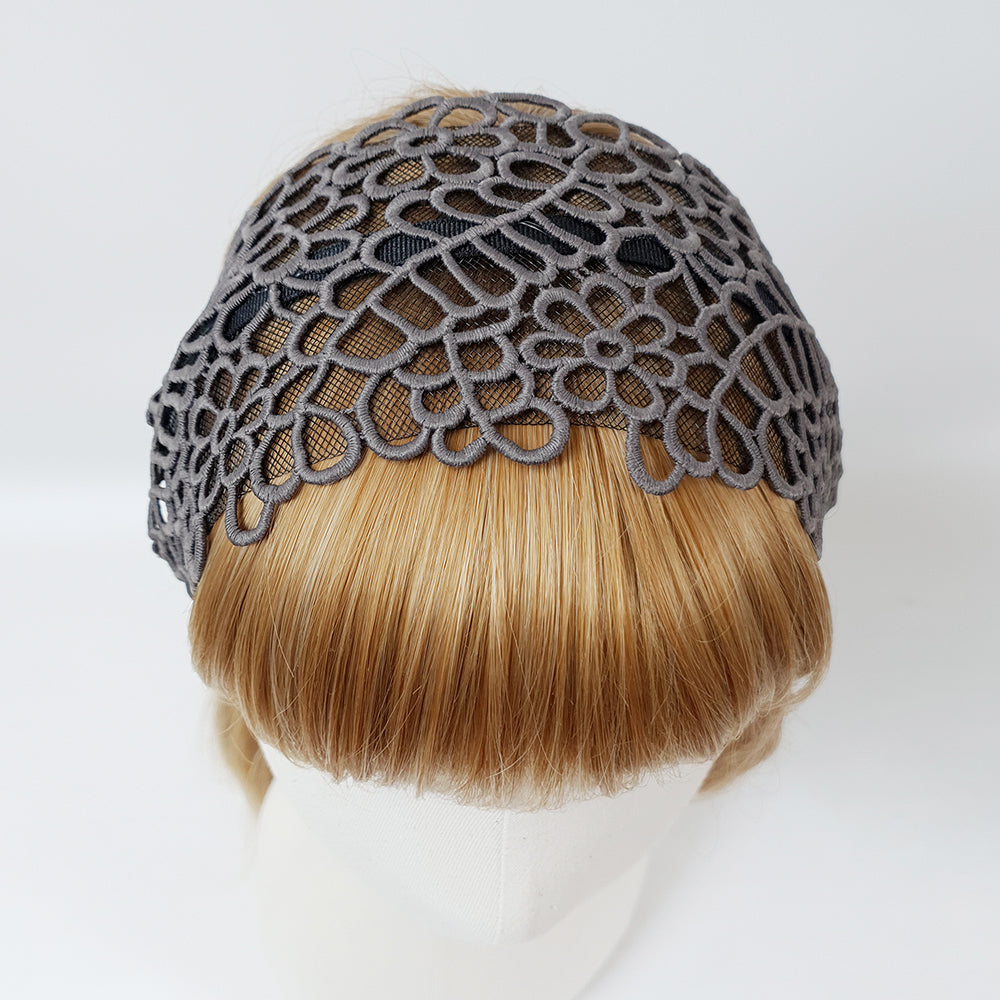 Garden Lace Wide Headband 3.9 in wide – Embroidered Lace, French-style