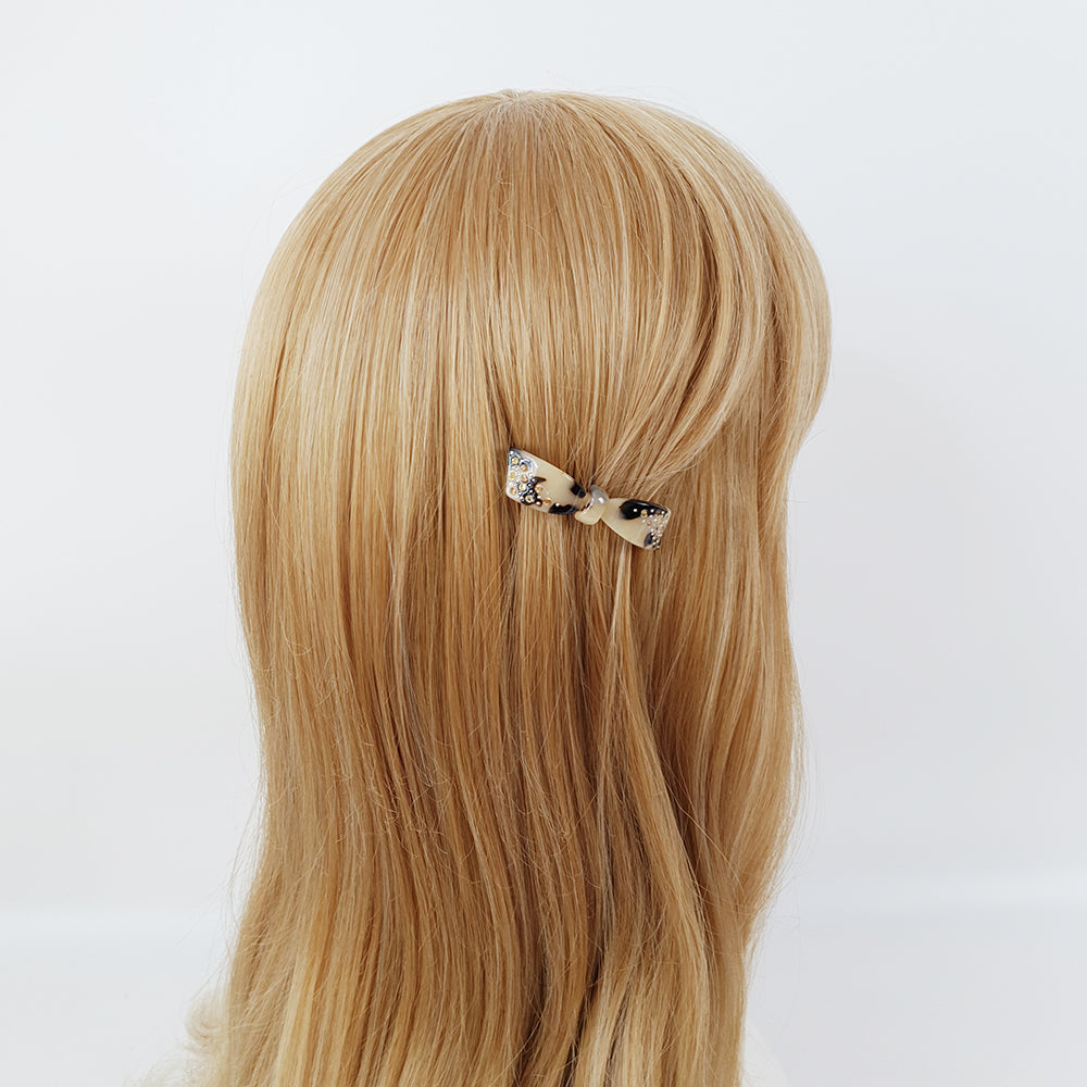 Ribbon Mini Bobby Pin 2.0 in – Tortoise Shell, Cubic, French Pin, for Bangs