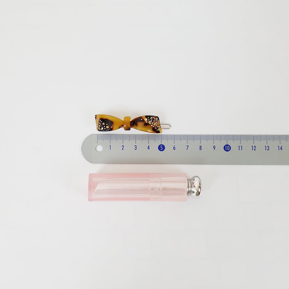 Ribbon Mini Bobby Pin 2.0 in – Tortoise Shell, Cubic, French Pin, for Bangs