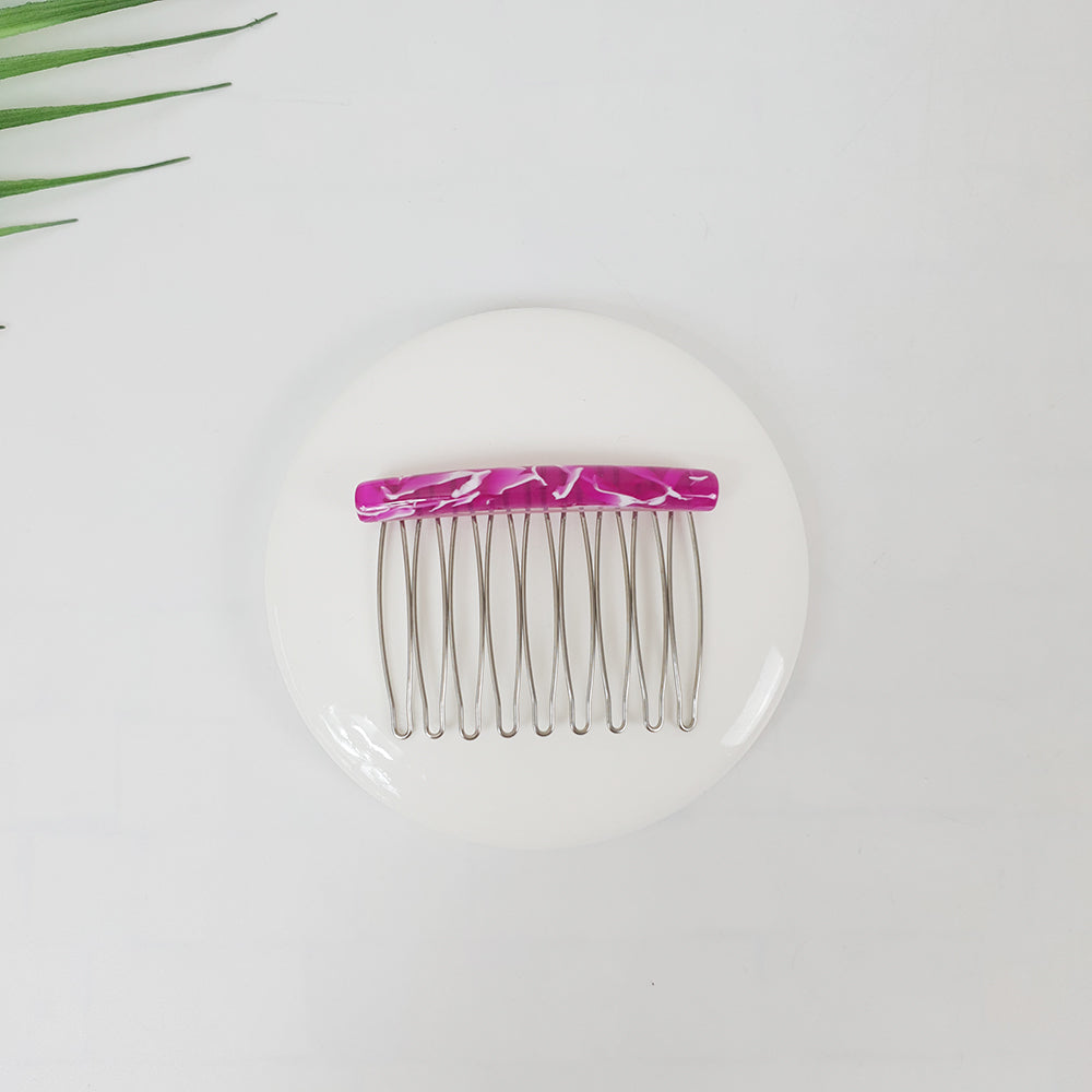 Straight Line Hair Comb Pin – 6 Violet