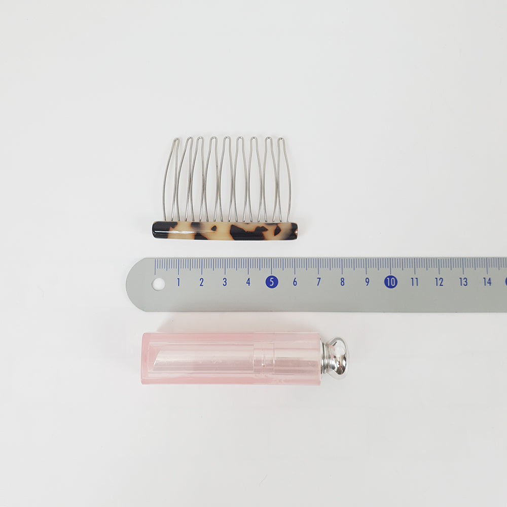 Straight Line Hair Comb Pin 2.4 in – Tortoise Shell, Jelly, French Pin
