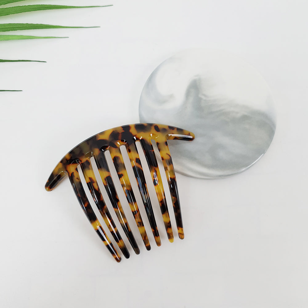 Long Leg Hair Comb Pin – 2 Leopard Brown