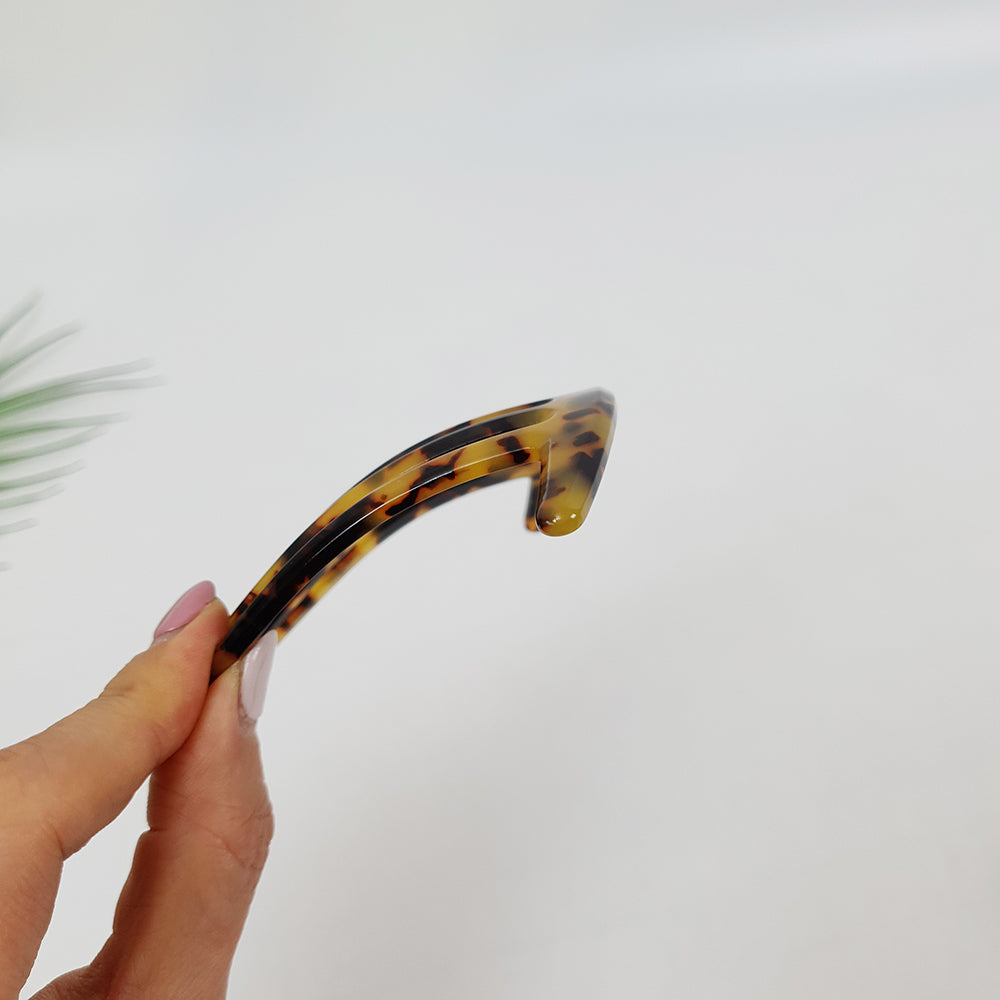 Long Leg Hair Comb Pin 4.3 in – Tortoise Shell Marble, 2 Sizes, French Pin