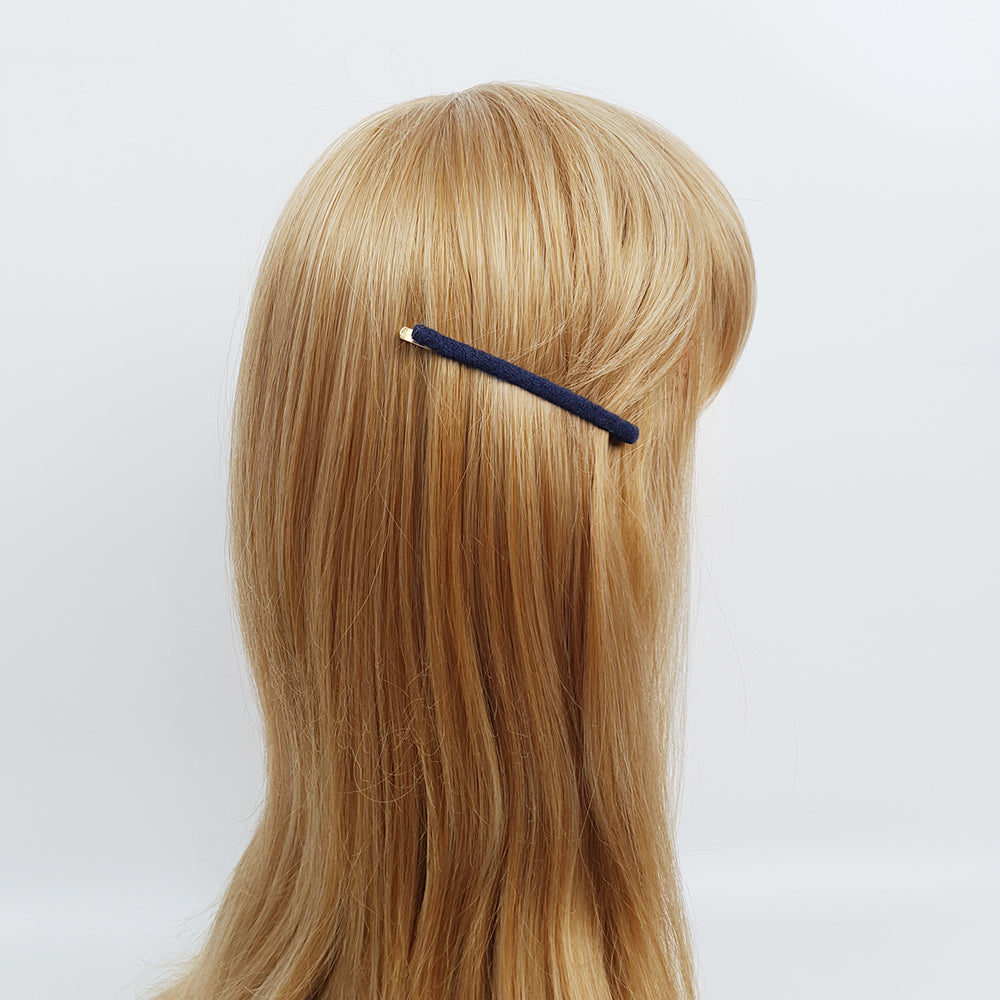 Yarn-Wrapped Long Bobby Pin 3.3 in – Soft Yarn, Handmade, French Pin