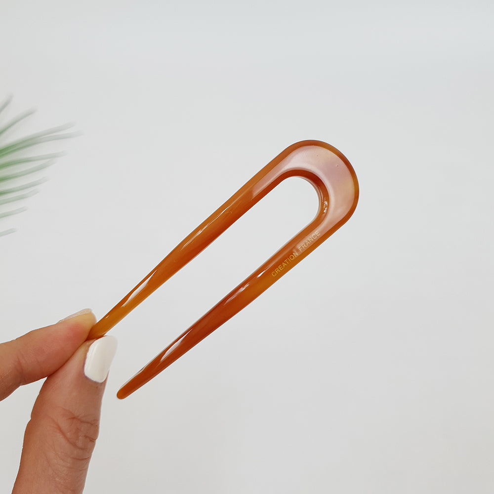 Straight U-Shape Hair Stick 3.9 in – 7 Pure Caramel