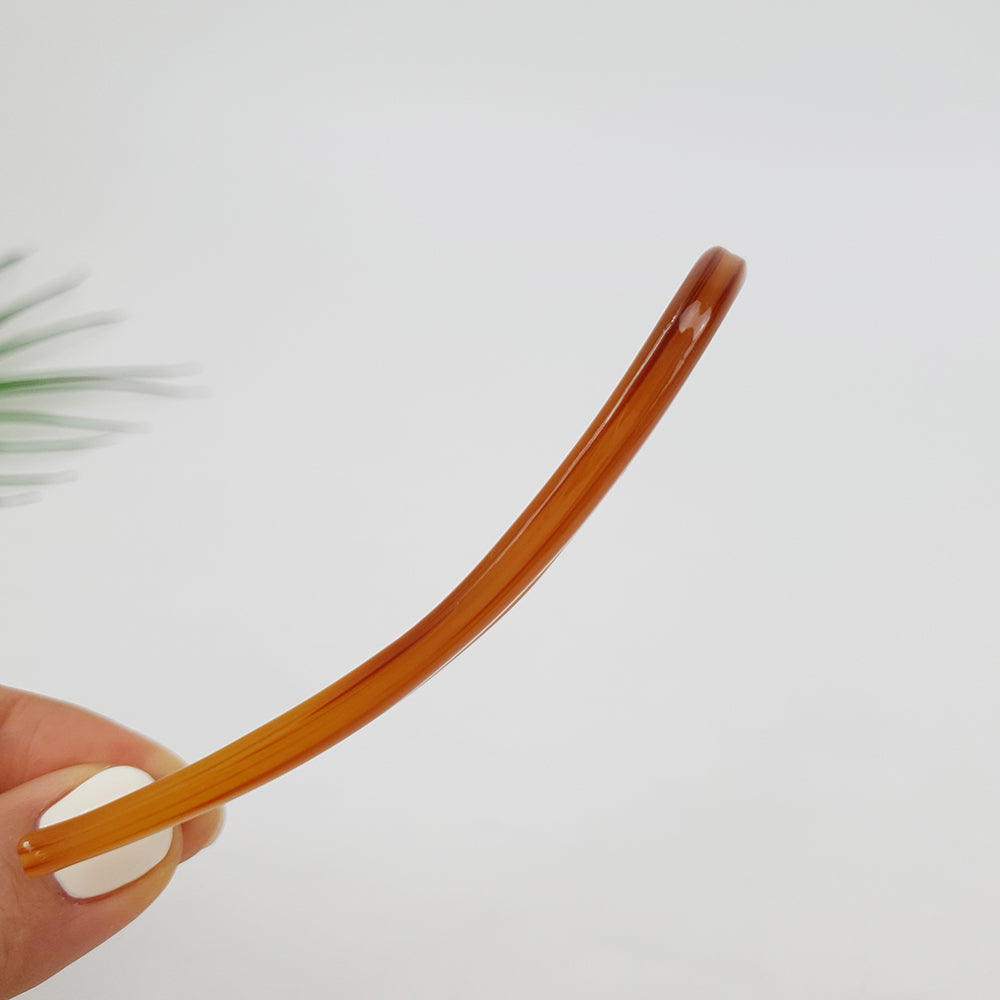 Straight U-Shape Hair Stick 3.9 in – Tortoise Shell Marble, French Pin