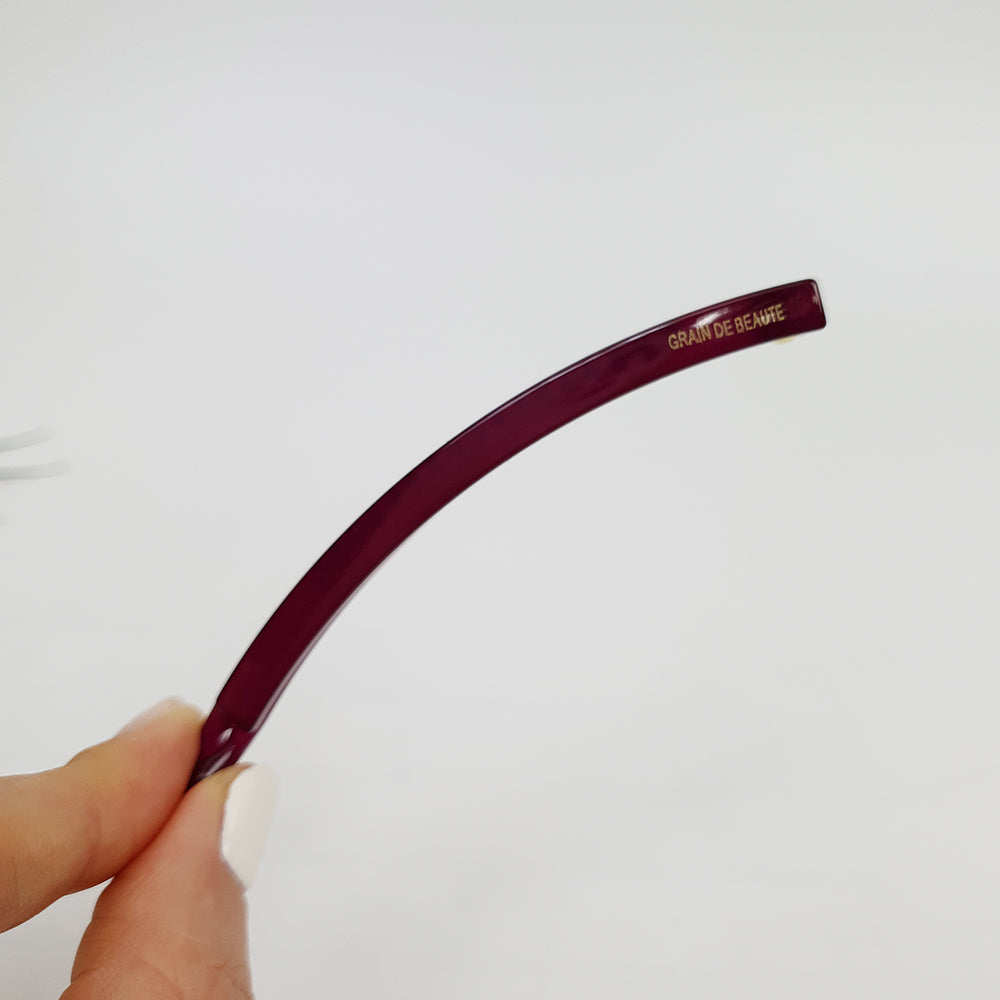 Slim Comb Small Banana Clip 3.1 in – 10 Burgundy