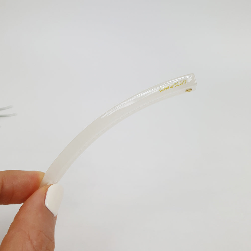 Slim Comb Small Banana Clip 3.1 in – 18 White