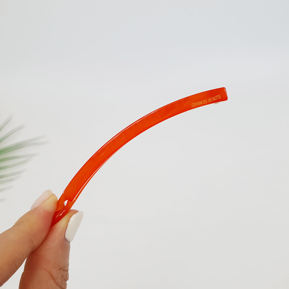 Slim Comb Small Banana Clip 3.1 in – 3 Orange