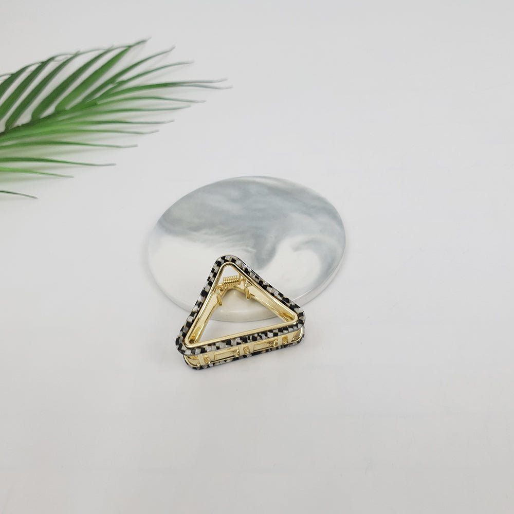 Triangle Mini Hair Claw Clip 2.0 in – 5 Mosaic Grey