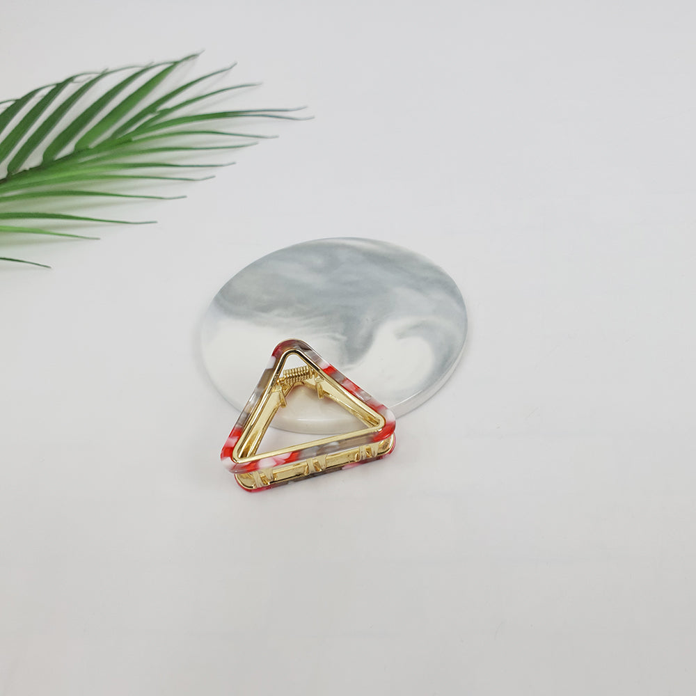Triangle Mini Hair Claw Clip 2.0 in – 15 Art Red