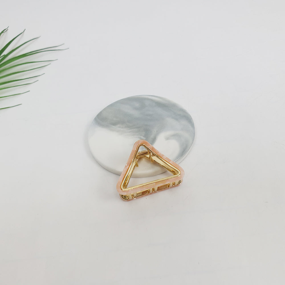 Triangle Mini Hair Claw Clip 2.0 in – 16 Marble Apricot