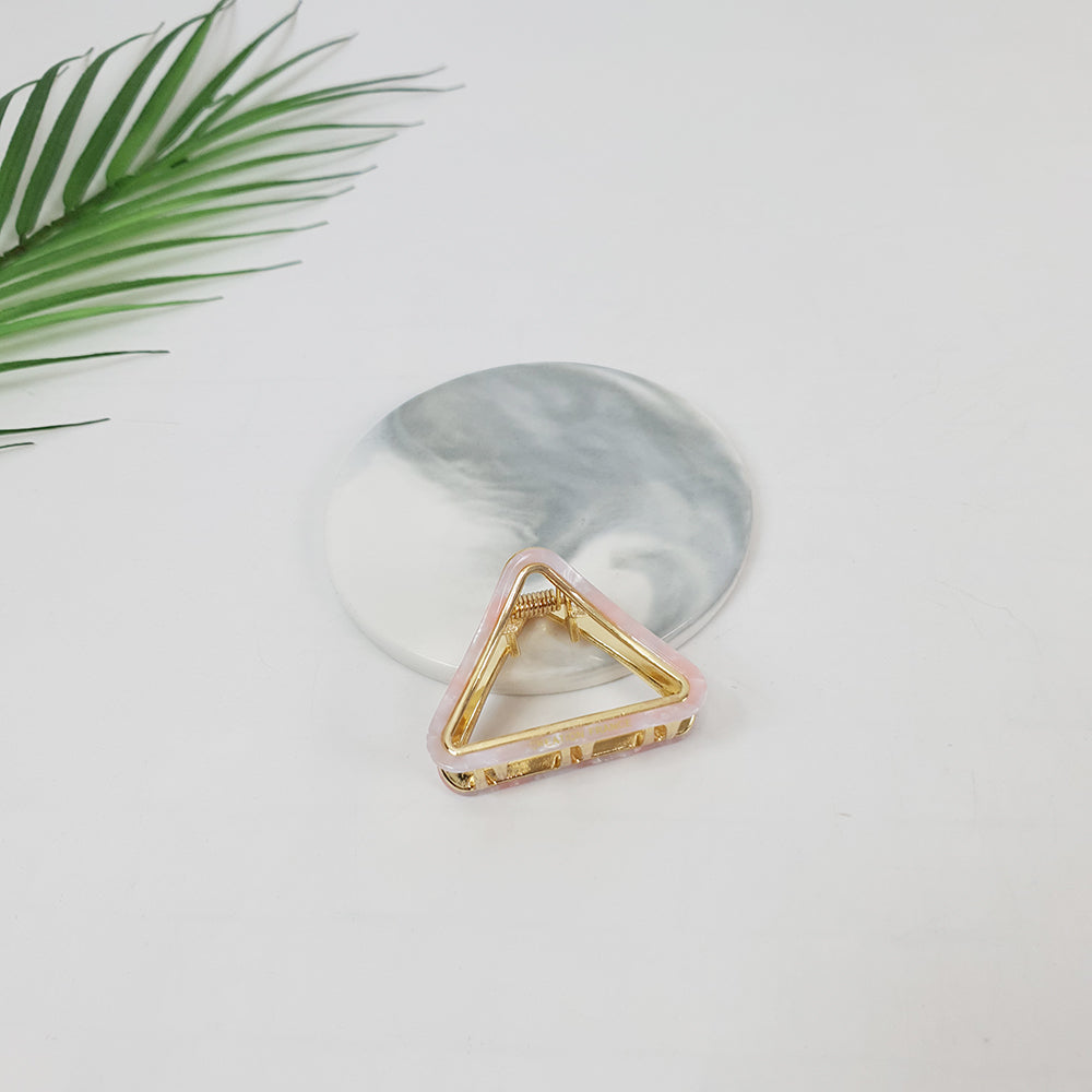 Triangle Mini Hair Claw Clip 2.0 in – 18 Marble Pink