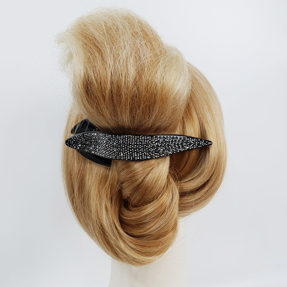 Stone Jumbo Hair Claw Clip 5.1 in – Cubic, French-style, for Updos
