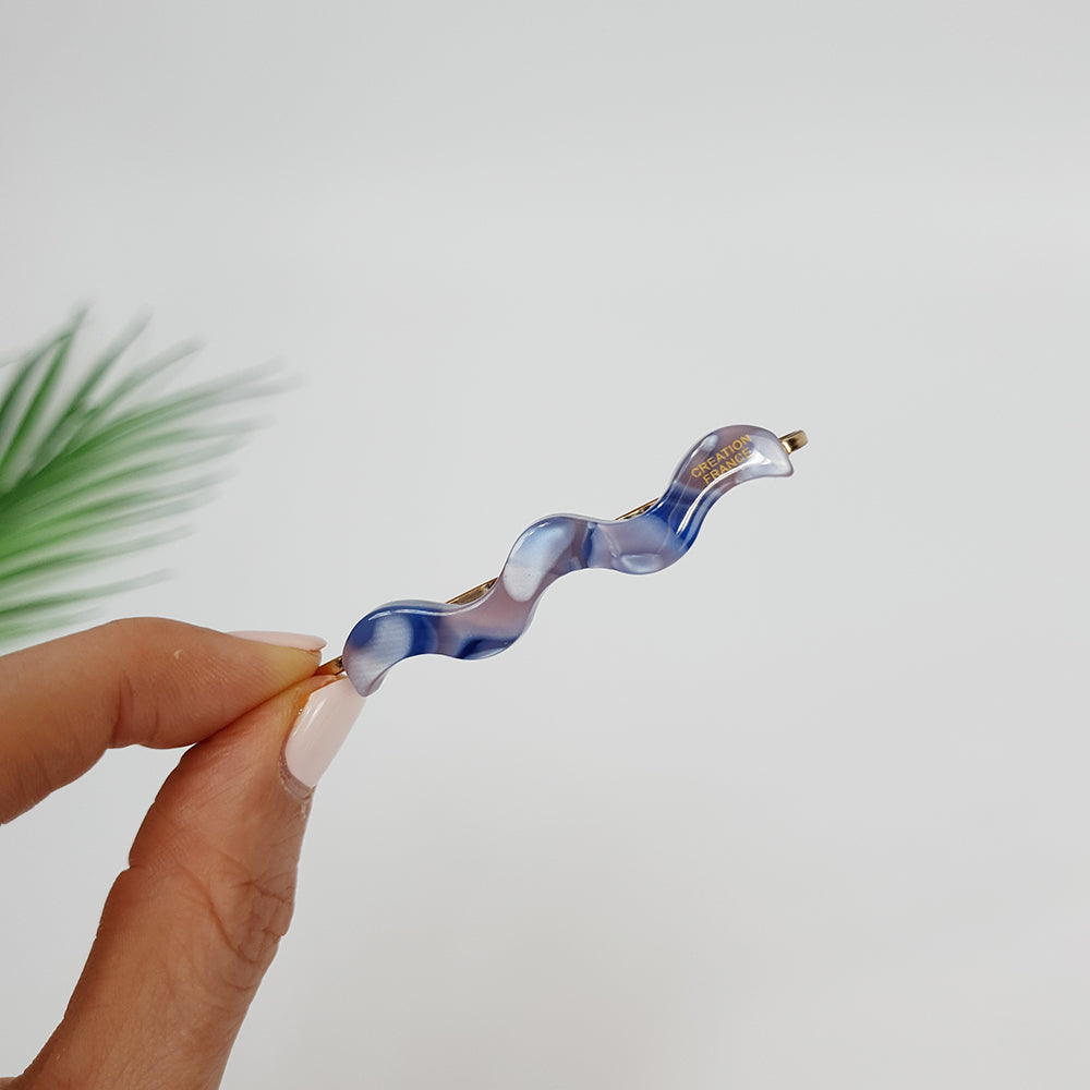 Wave Bobby Pin 2.4 in – 22 Pearl Blue