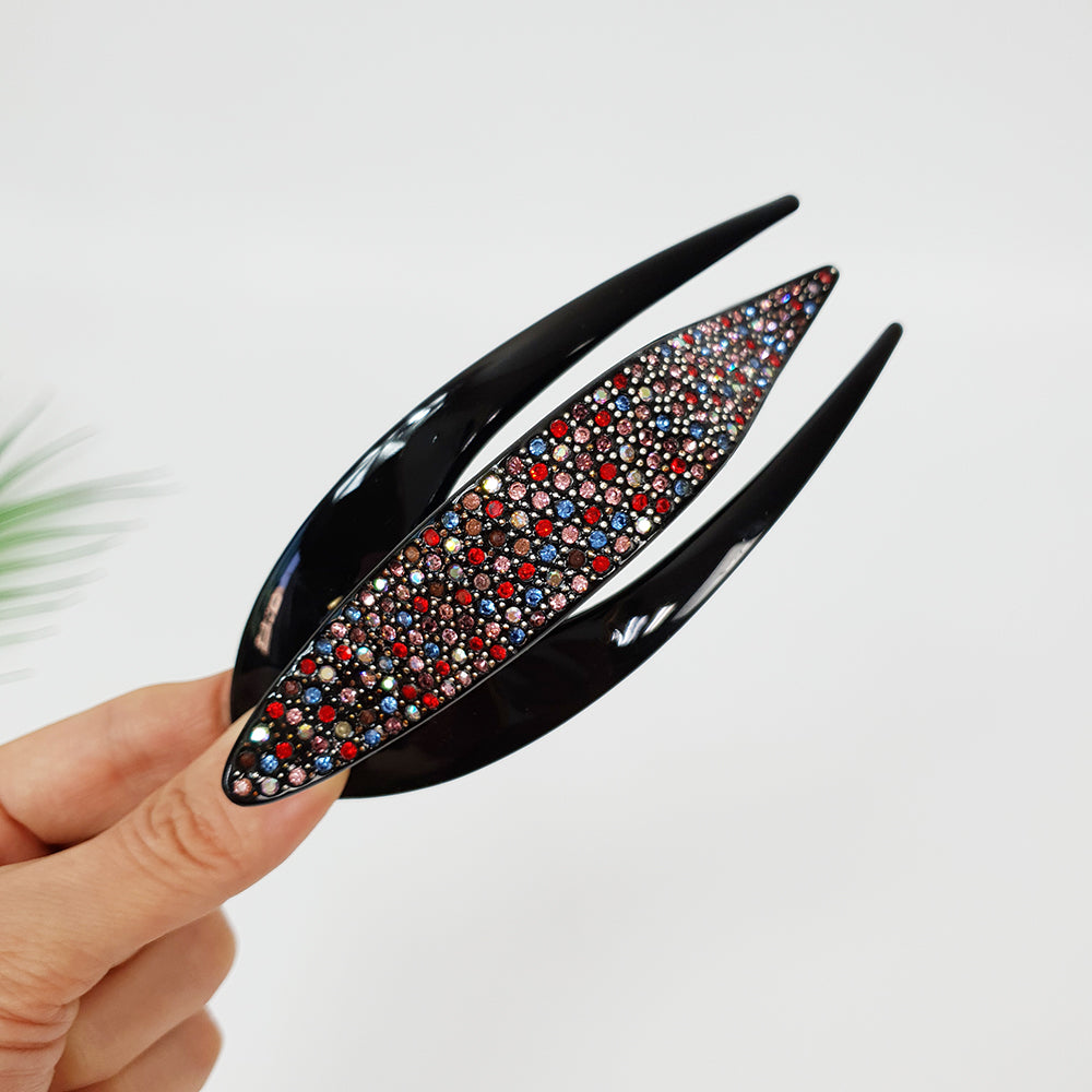 Stone Jumbo Hair Claw Clip – 4 Red Festival