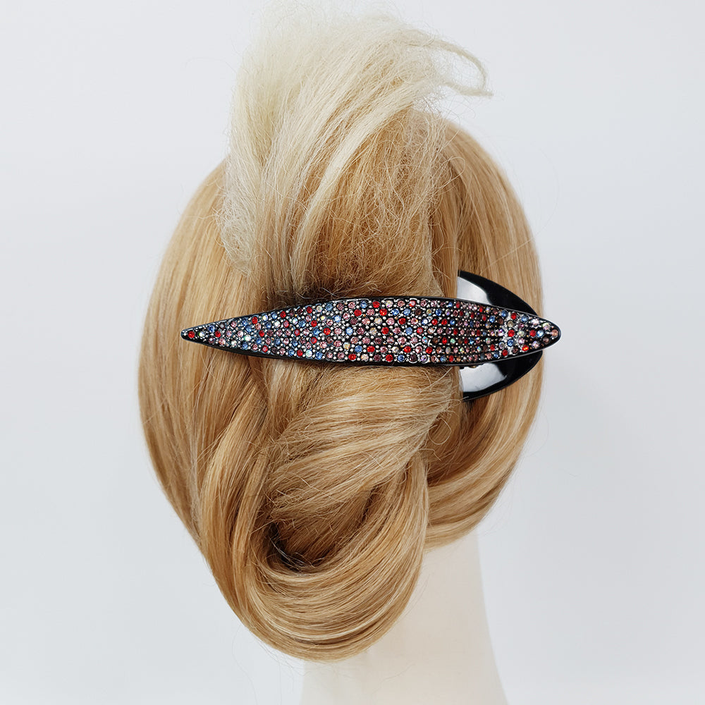 Stone Jumbo Hair Claw Clip 5.1 in – Cubic, French-style, for Updos