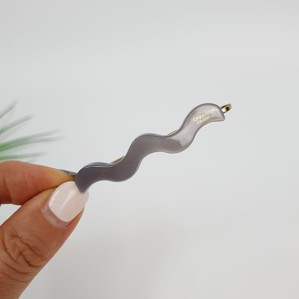 Wave Bobby Pin 2.4 in – 6 Pure Grey