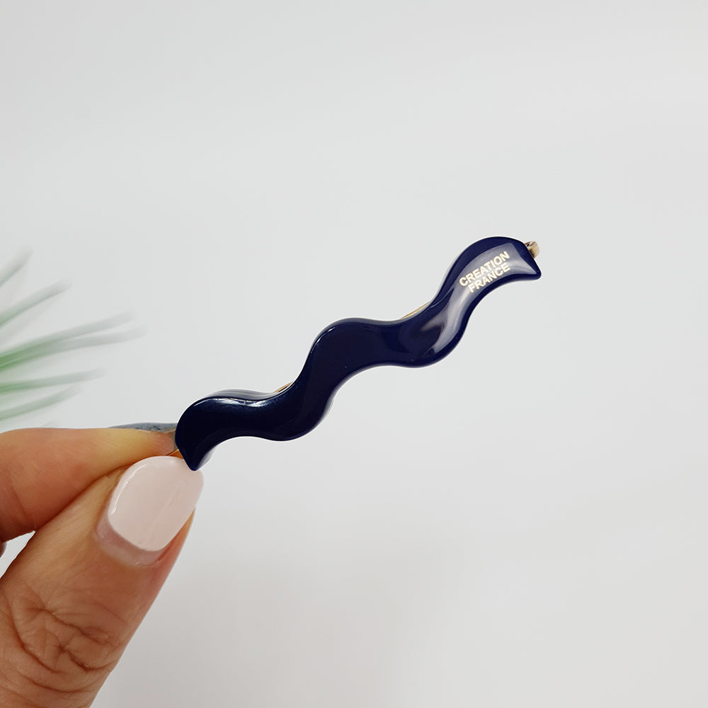 Wave Bobby Pin 2.4 in – 8 Pure Navy