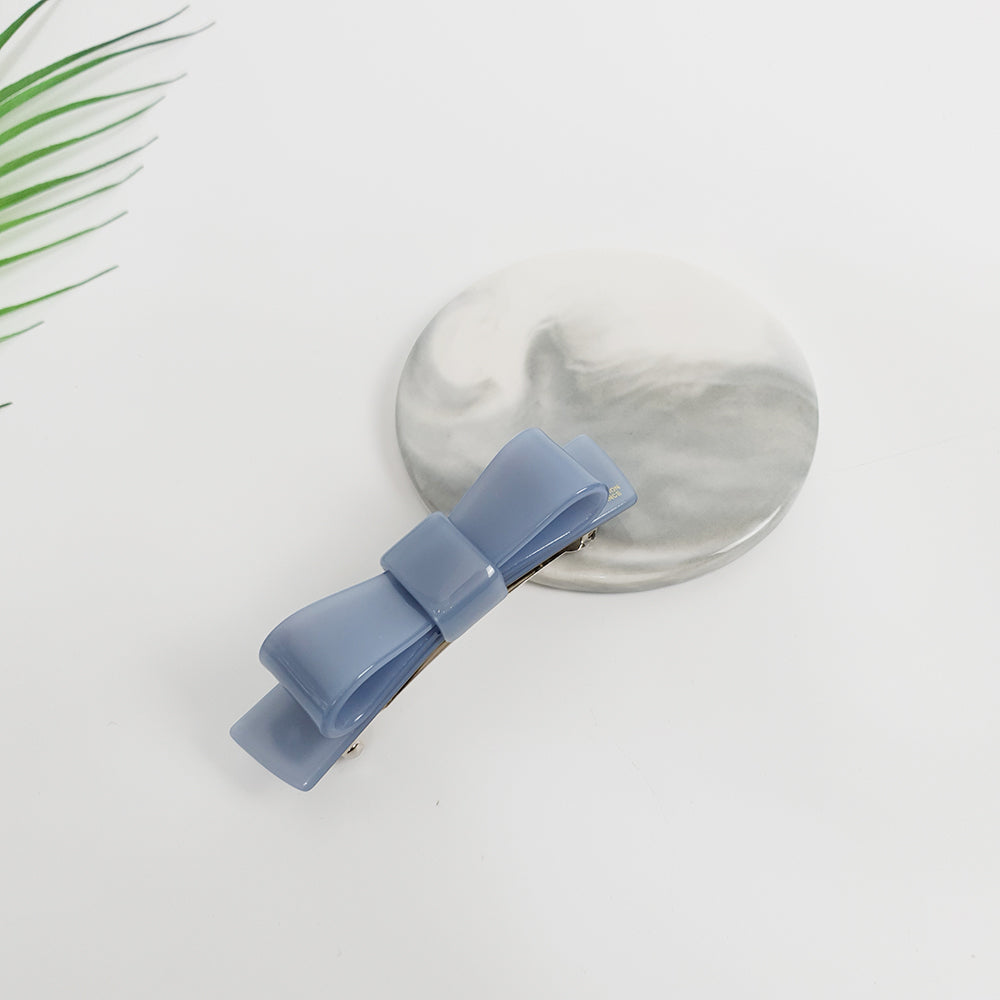 Bow Tie Hair Barrette 3.5 in – 11 Pure Sky