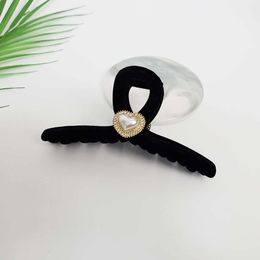 Twist Jumbo Hair Claw Clip 5.1 in – 2 Heart Pearl