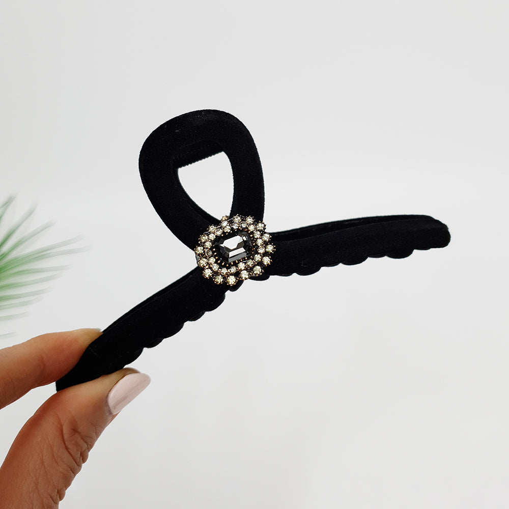 Twist Jumbo Hair Claw Clip 5.1 in – Velvet, Pearl, Cubic, French-style