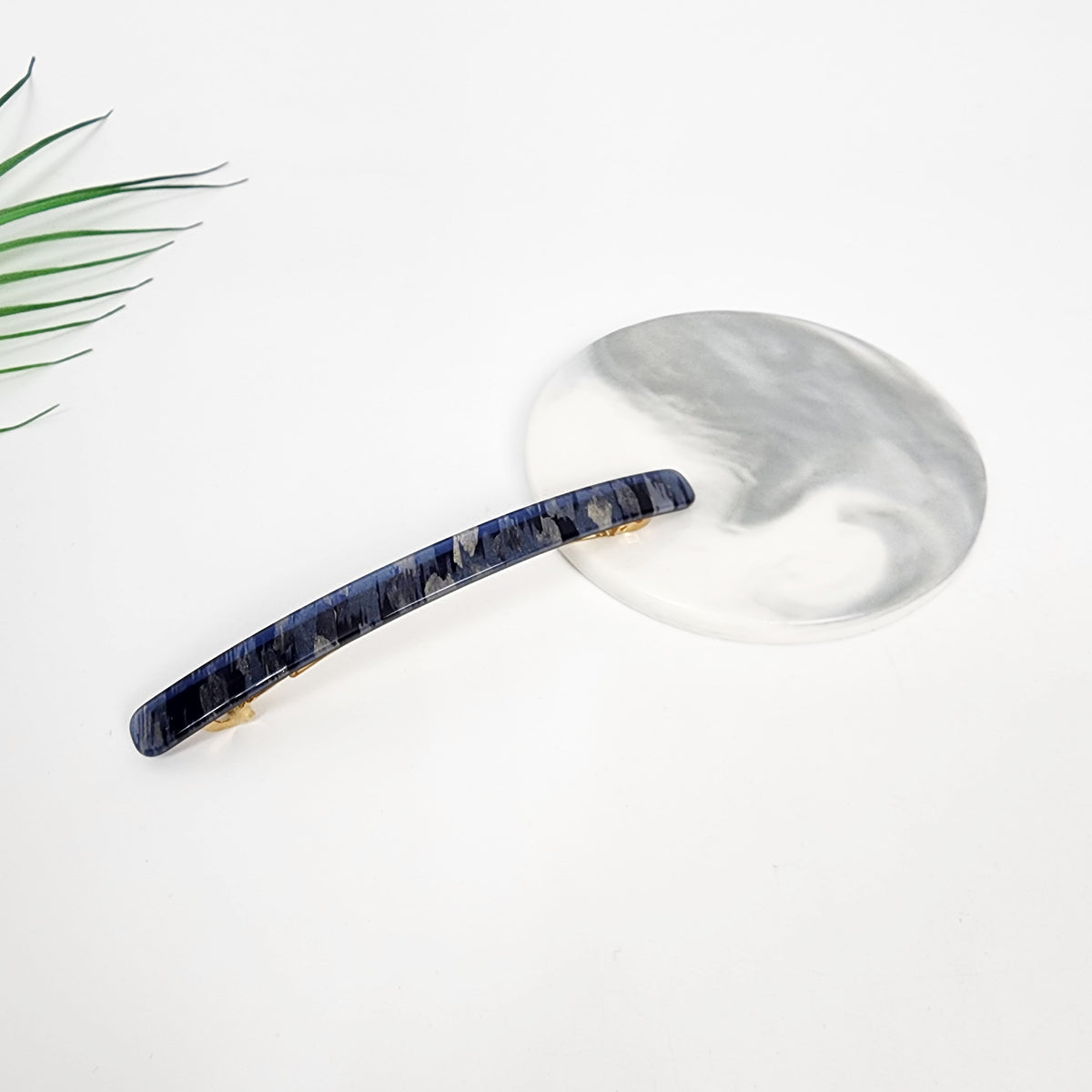 Straight Long Hair Barrette 4.3 in – 7 Wild Navy