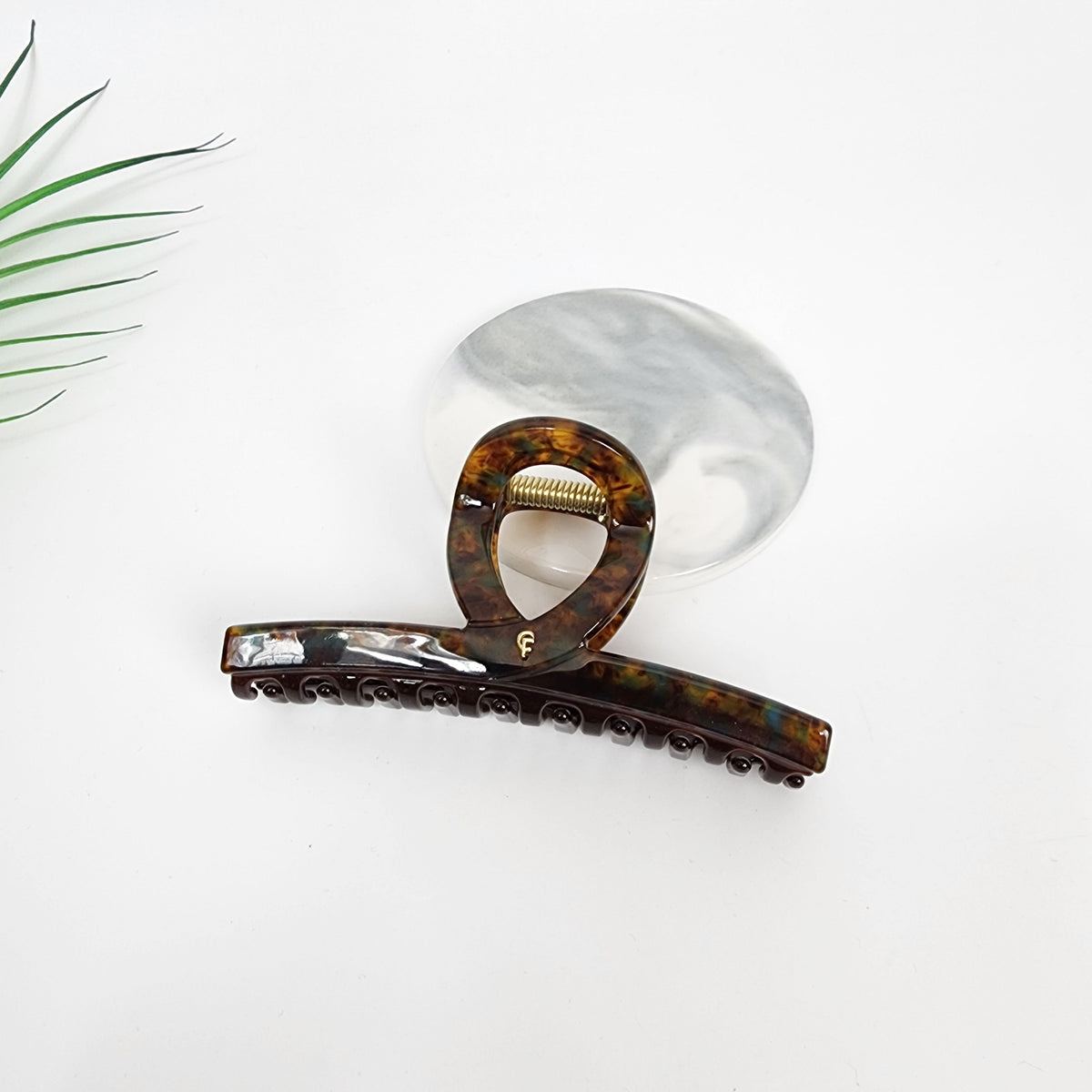 Twist Bar Large Hair Claw Clip 4.7 in – 4 Brown Mint