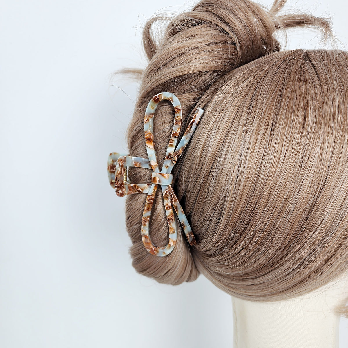 Gift Bow Large Hair Claw Clip 4.6 in – Acetate, French-style, New Colors