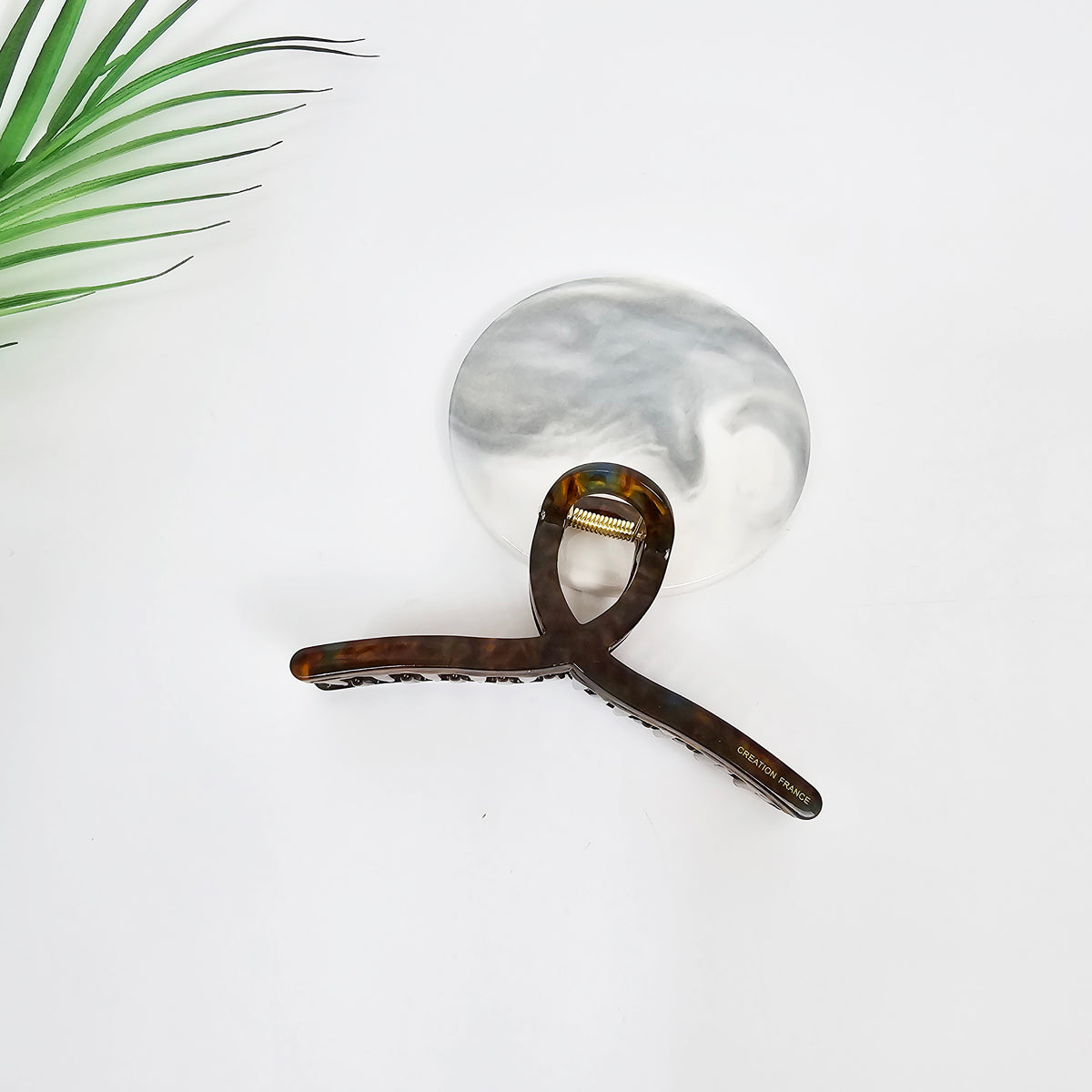 3 Brown Mint – Slender Twist Hair Claw Clip 4.5 in