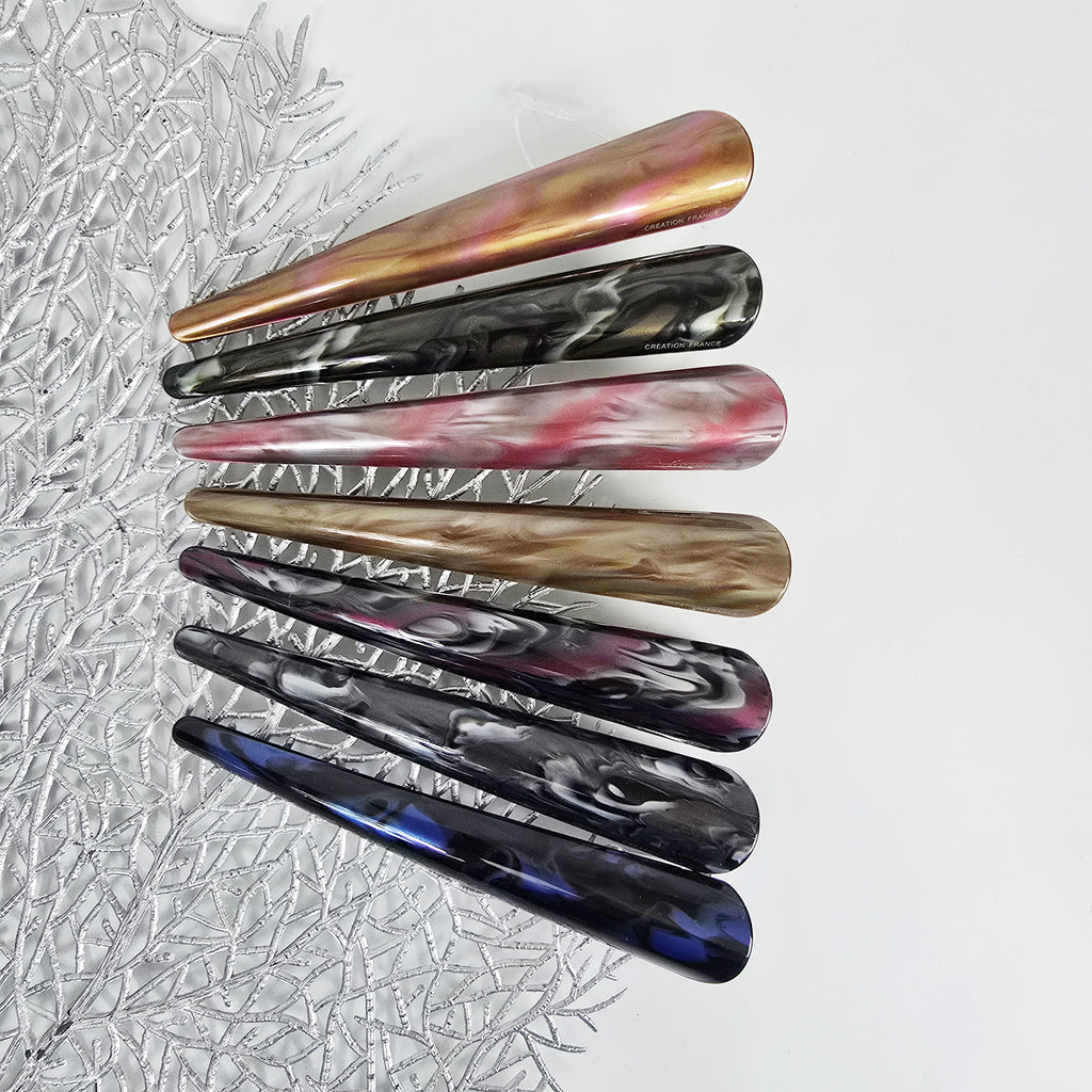 Long alligator hair clips colors 6-12 lineup