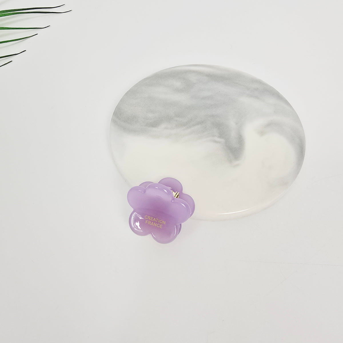 Flower Extra Mini Hair Claw Clip 1.0 in – 3 Pure Lavender