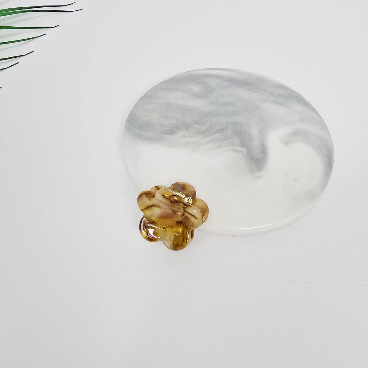 Flower Extra Mini Hair Claw Clip 1.0 in – 12 Golden Camel