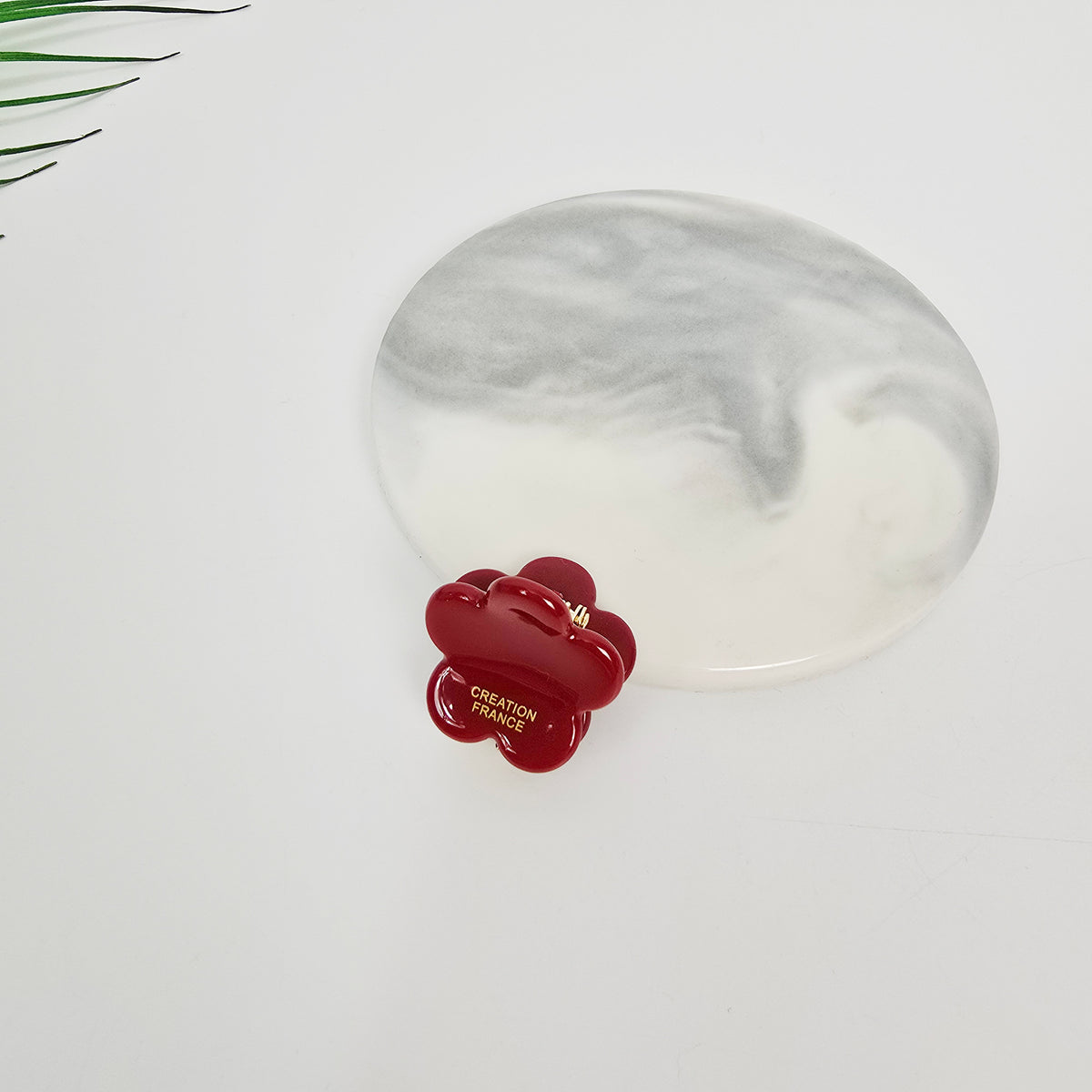 Flower Extra Mini Hair Claw Clip 1.0 in – 6 Pastel Red